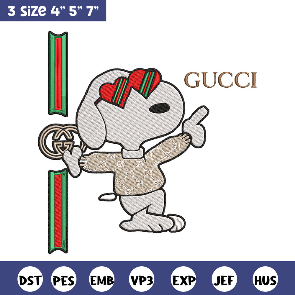 Snoopy x gucci Embroidery Design, Peanuts Embroidery, Embroidery File, Gucci Embroidery, Anime shirt, Digital download.jpg