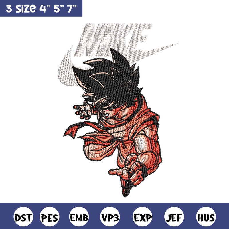 Son Goku Nike Embroidery design, Dragon ball Embroidery, Nike design, anime shirt, Embroidery file, Instant download.jpg