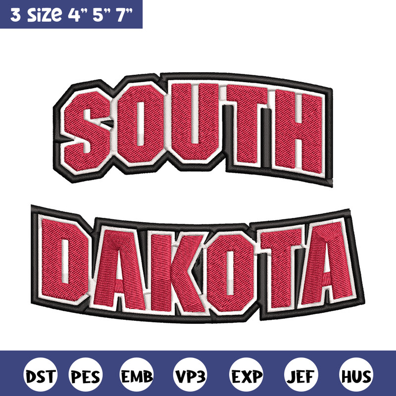 South Dakota Coyotes logo embroidery design, NCAA embroidery, Embroidery design,Logo sport embroidery,Sport embroidery.jpg