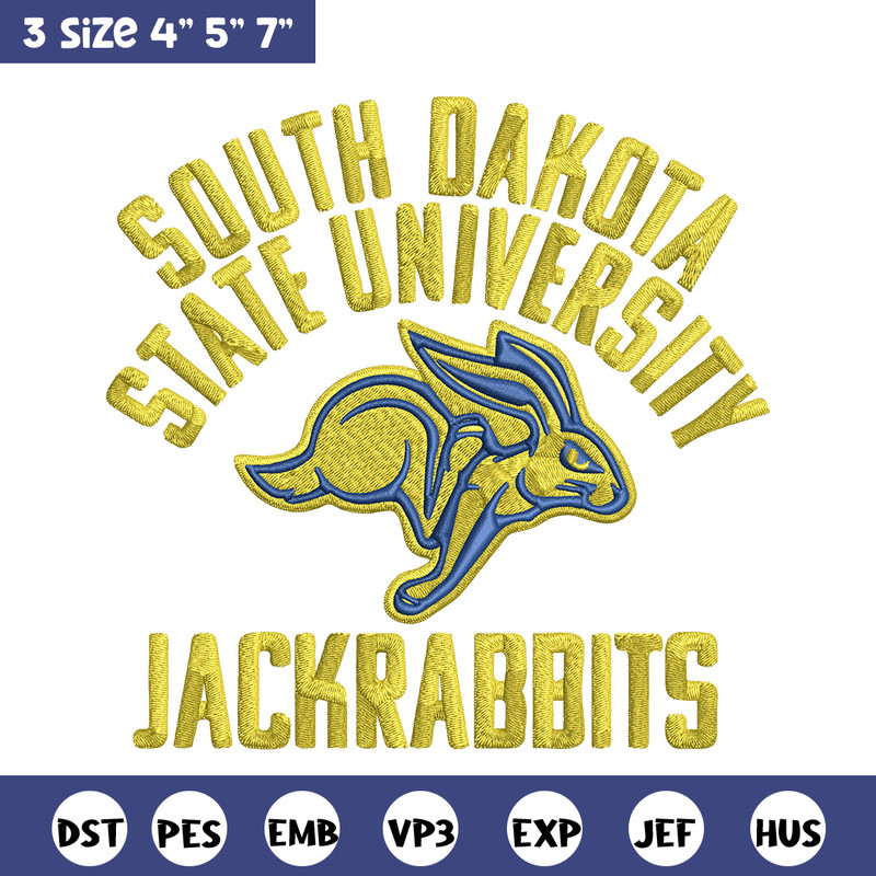 South Dakota State logo embroidery design, NCAA embroidery, Embroidery design, Logo sport embroidery, Sport embroidery..jpg