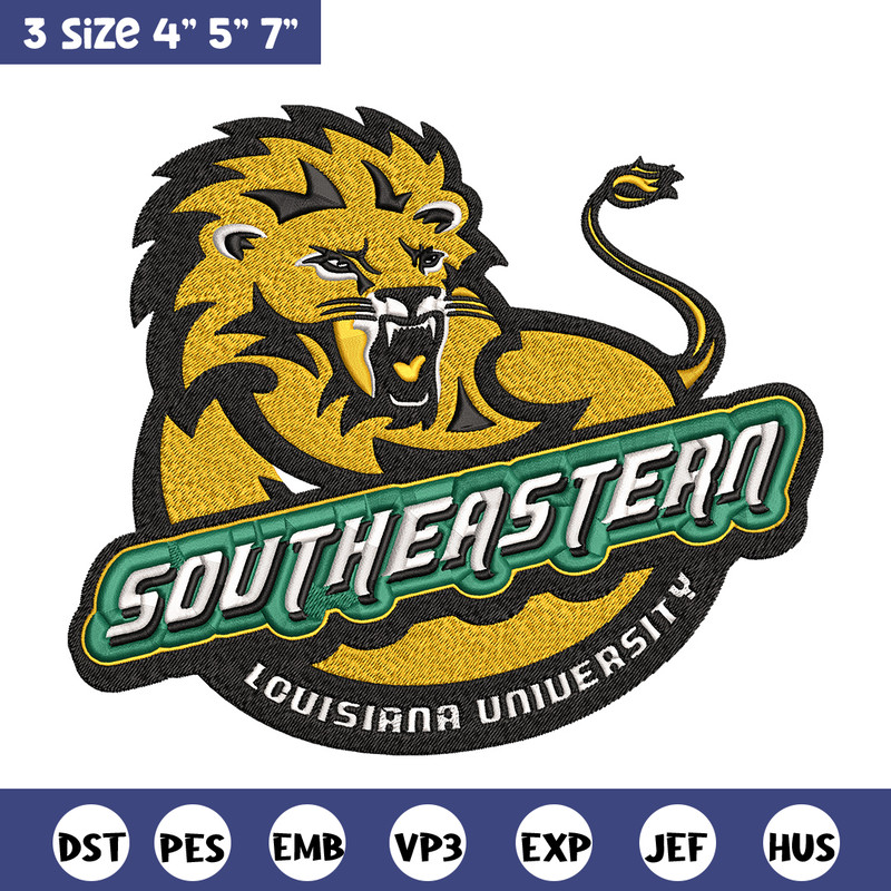 Southeastern Louisiana logo embroidery design, NCAA embroidery, Sport embroidery,logo sport embroidery,Embroidery design.jpg