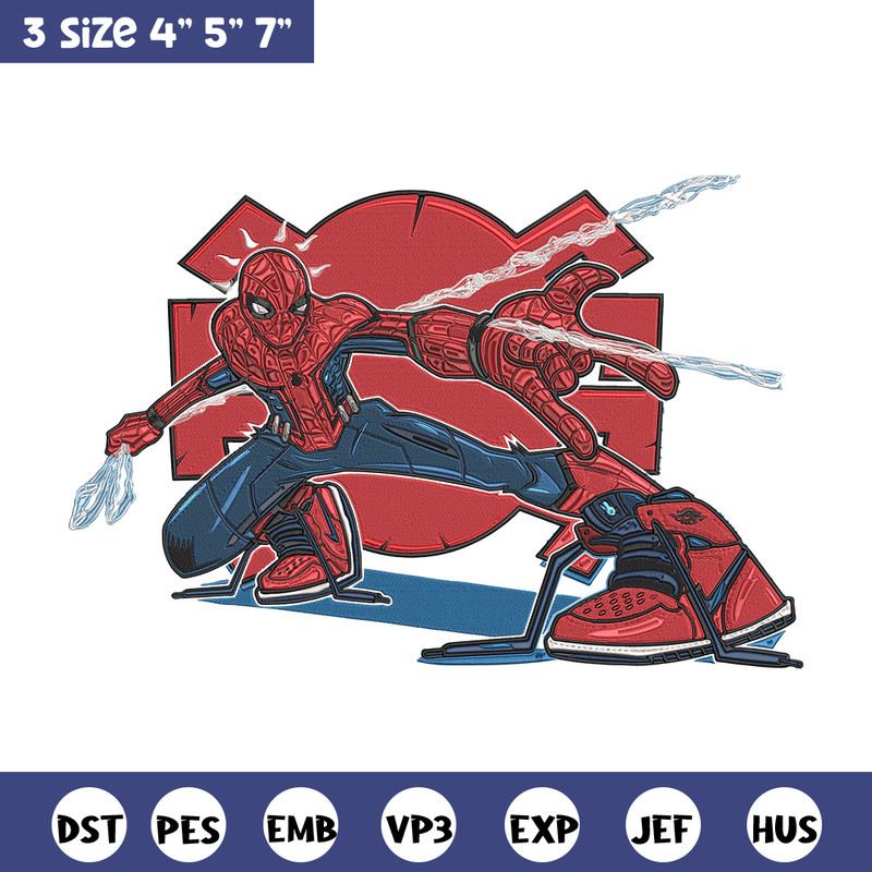 Spiderman poster Embroidery Design, Spiderman Embroidery, Embroidery File, Anime Embroidery,Anime shirt,Digital download.jpg