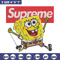 Spongebob Squarepants Supreme Embroidery design, Spongebob Embroidery, cartoon design, Embroidery File, Digital download.jpg
