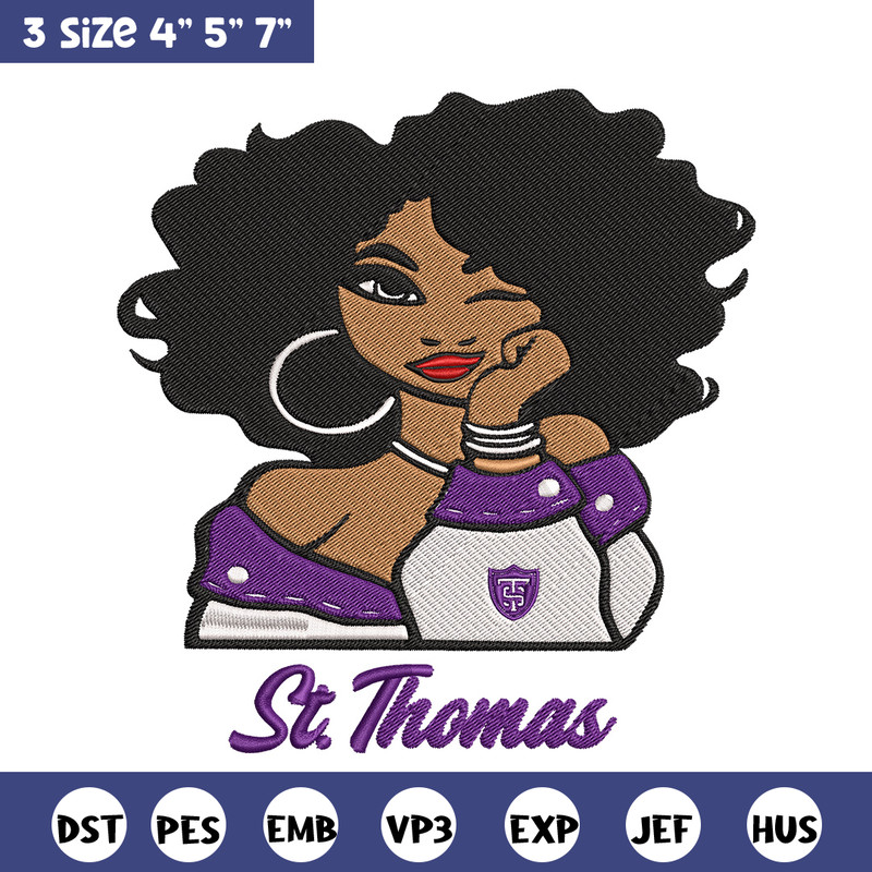 St. Thomas girl embroidery design, NCAA embroidery, Sport embroidery, logo sport embroidery, Embroidery design.jpg