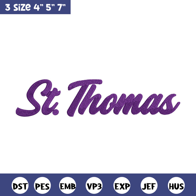 St. Thomas Tommies logo embroidery design, NCAA embroidery, Embroidery design,Logo sport embroidery,Sport embroidery.jpg