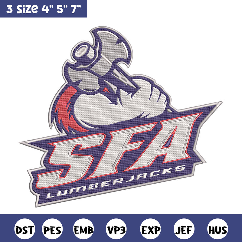 Stephen F. Austin logo embroidery design, NCAA embroidery, Sport embroidery,Logo sport embroidery,Embroidery design.jpg