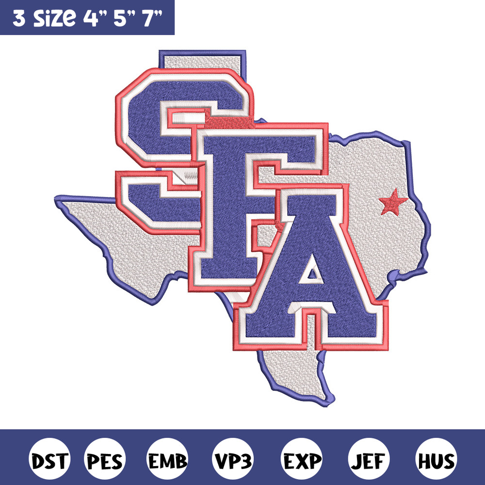 Stephen F. Austin logo embroidery design,NCAA embroidery,Embroidery design, Logo sport embroidery, Sport embroidery.jpg