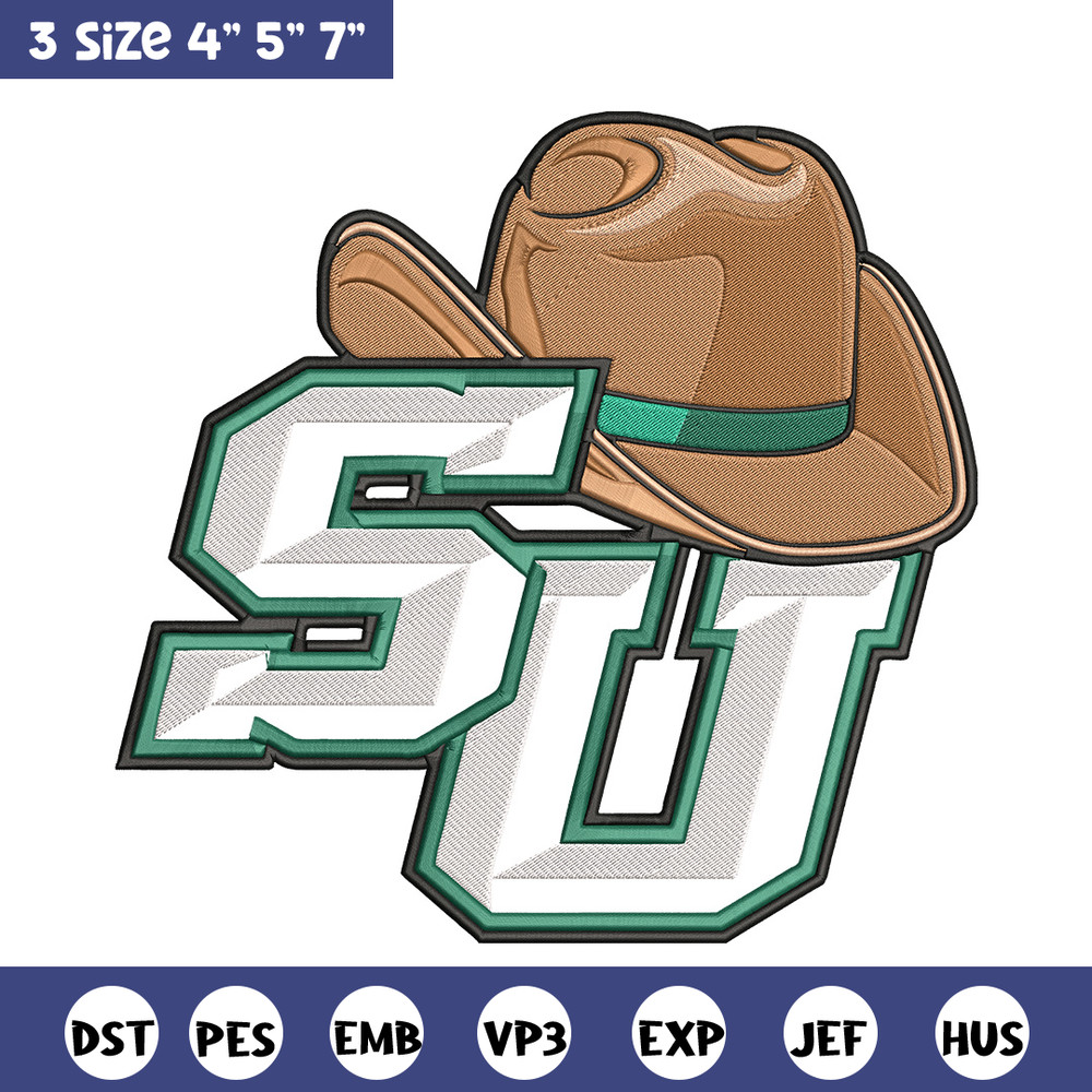 Stetson Hatters logo embroidery design, NCAA embroidery, Sport embroidery,Logo sport embroidery,Embroidery design.jpg