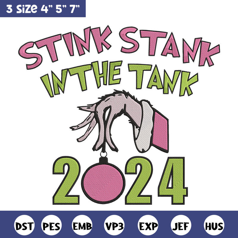 Stink stank Embroidery Design, Grinch Embroidery, Embroidery File, Chrismas Embroidery, Anime shirt, Digital download..jpg