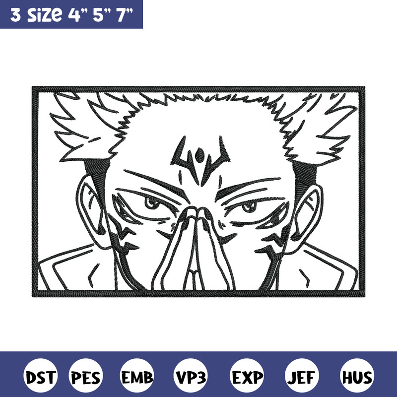Sukuna box Embroidery Design, Jujutsu Embroidery, Embroidery File, Anime Embroidery, Anime shirt, Digital download.jpg