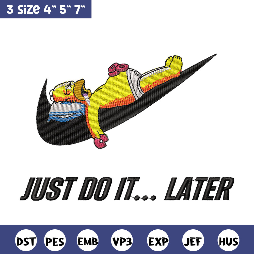 Swoosh Homer embroidery design, The Simpsons embroidery, Nike design, cartoon design, cartoon shirt, Digital download.jpg
