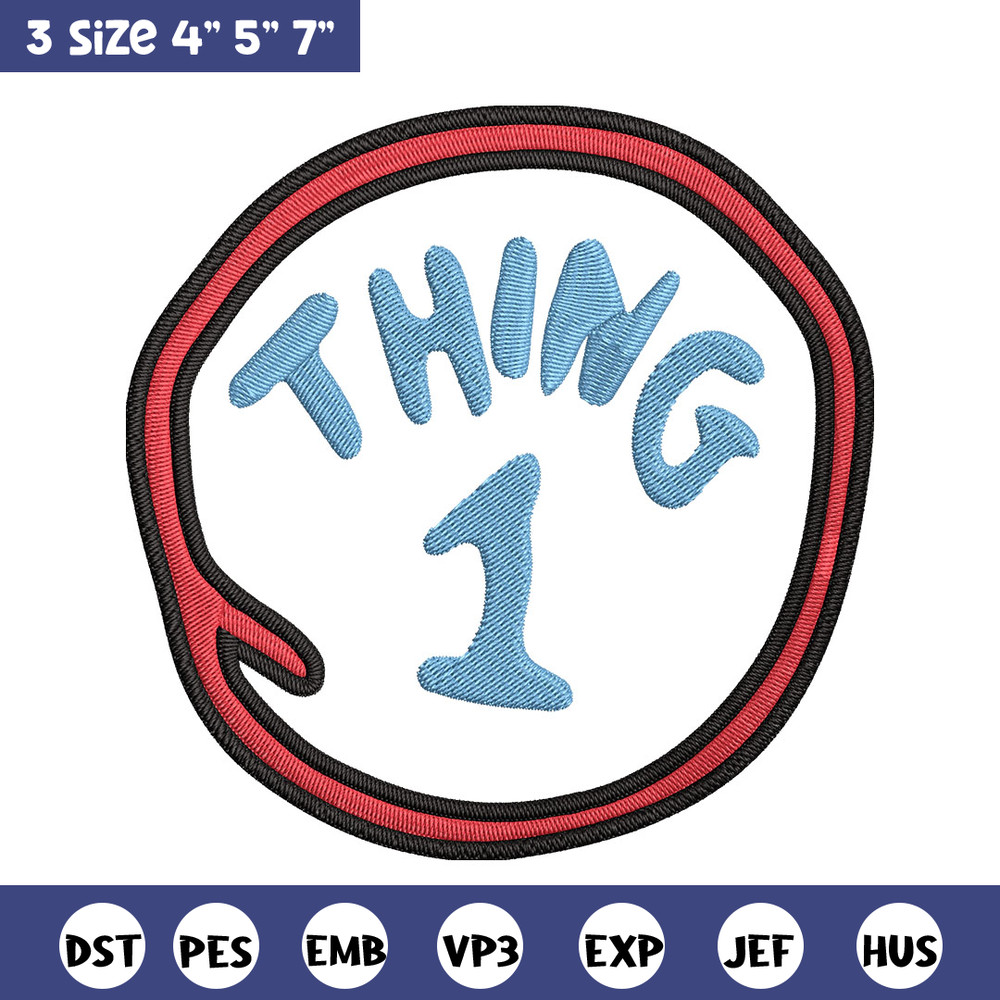 Thing 1 logo Embroidery Design, Embroidery File, logo Embroidery, logo shirt, Embroidery design, Digital download..jpg
