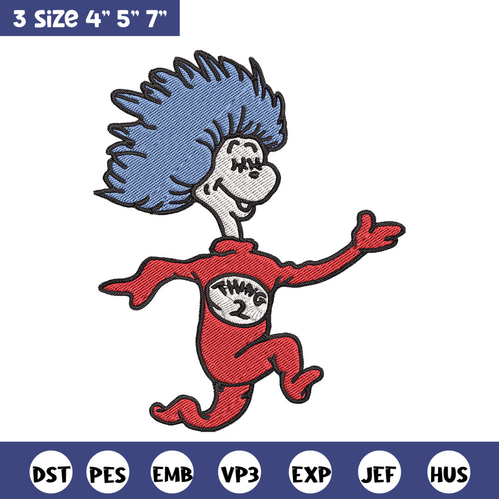 Thing Two Embroidery Design, Dr seuss Embroidery, Embroidery File, logo shirt, Embroidery design, Digital download..jpg