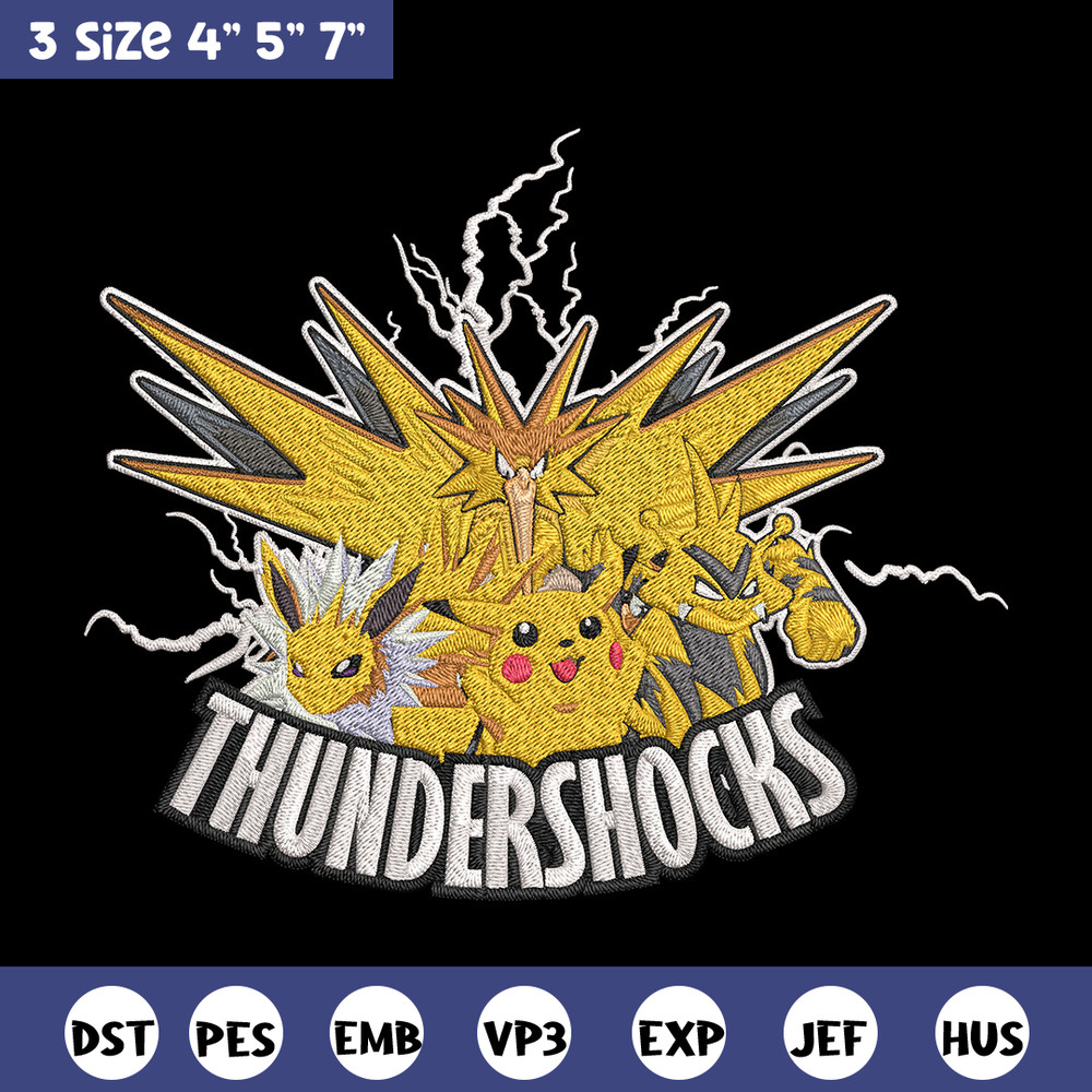 Thundersocks Embroidery Design, Pokemon Embroidery, Embroidery File, Anime Embroidery, Anime shirt, Digital download..jpg
