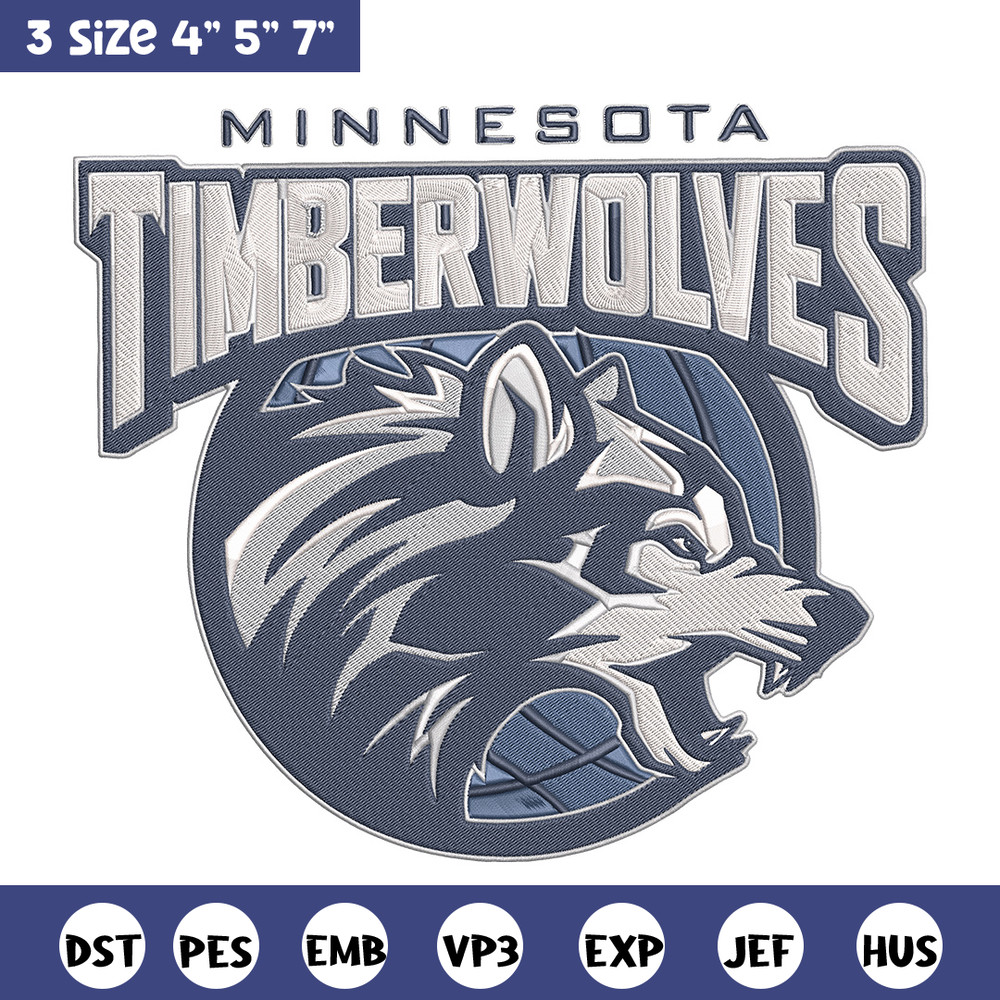 Timberwolves design embroidery design, NBA embroidery, Sport embroidery, Embroidery design, Logo sport embroidery..jpg
