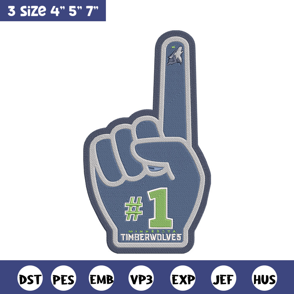 Timberwolves no 1 embroidery design, NBA embroidery, Sport embroidery, Embroidery design,Logo sport embroidery.jpg