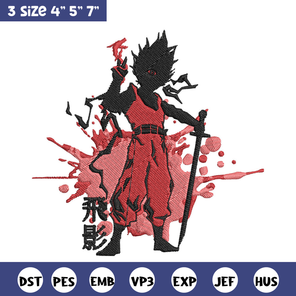 Tobikage Poster Embroidery Design, Tobikage Embroidery, Embroidery File, Anime Embroidery, Anime shirt, Digital download.jpg