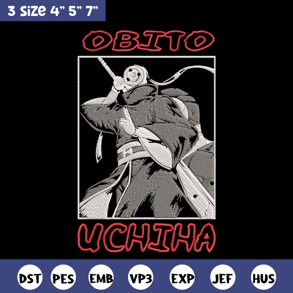 Uchiha Obito Embroidery Design, Naruto Embroidery, Embroidery File, Anime Embroidery,Anime shirt, Digital download.jpg