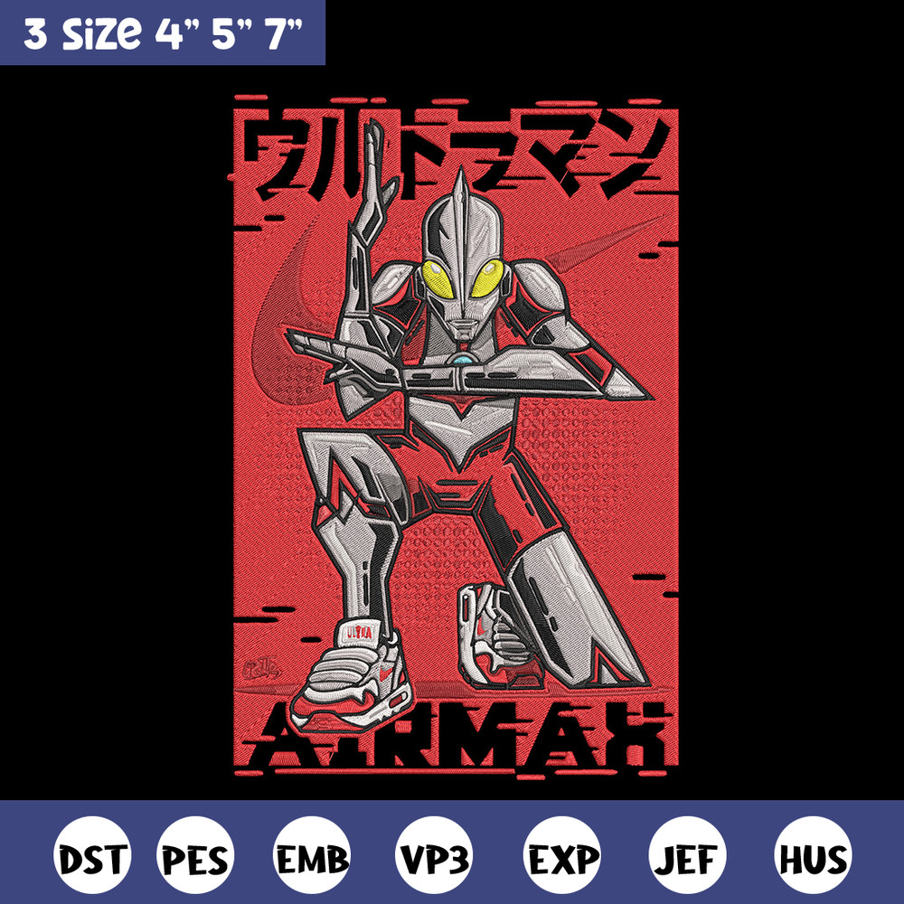 Ultraman poster Embroidery Design, Ultraman Embroidery, Embroidery File, Anime Embroidery, Anime shirt, Digital download.jpg