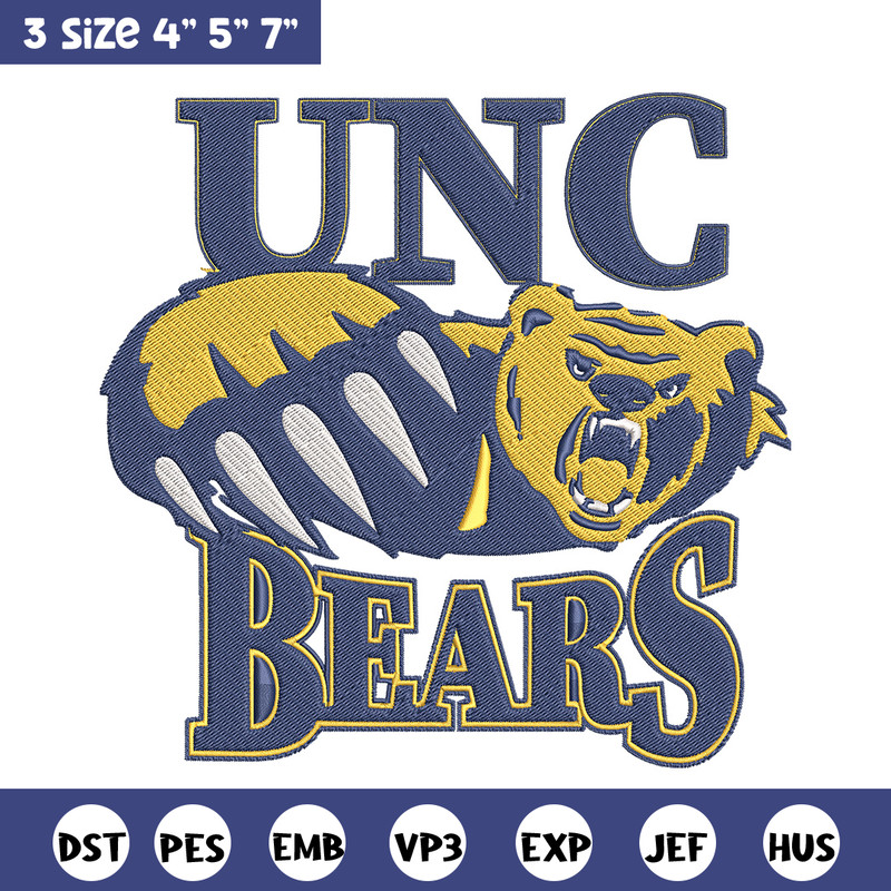 UNC Bears logo embroidery design, NCAA embroidery, Sport embroidery,Logo sport embroidery,Embroidery design.jpg