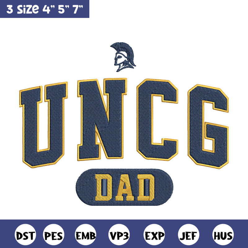 UNC Greensboro Logo embroidery design, NCAA embroidery, Sport embroidery,Logo sport embroidery,Embroidery design.jpg