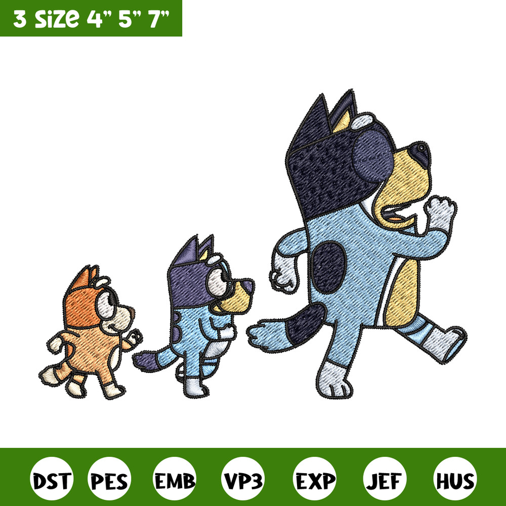 Bluey bingo and dad Embroidery, Bluey Embroidery, Embroidery File, cartoon design, cartoon shirt, Digital download..jpg