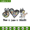 Bluey Peace Love bandit Embroidery design, Bluey cartoon Embroidery, cartoon design, Embroidery File, Instant download..jpg