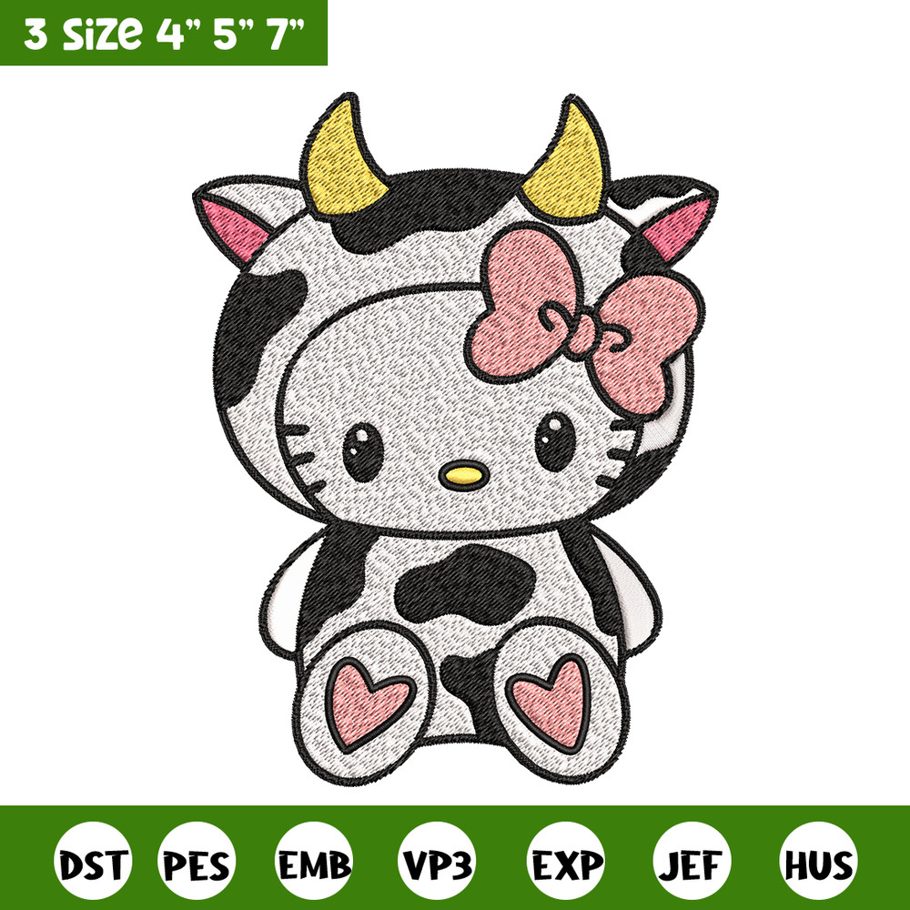 Cow Hello Kitty Embroidery design, Cow Hello Kitty Embroidery, cartoon design, Embroidery File, Digital download..jpg