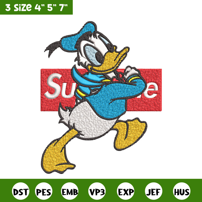 Daisy Duck Supreme Embroidery design, Disney Embroidery, cartoon design, Embroidery File, Disney shirt, Instant download.jpg