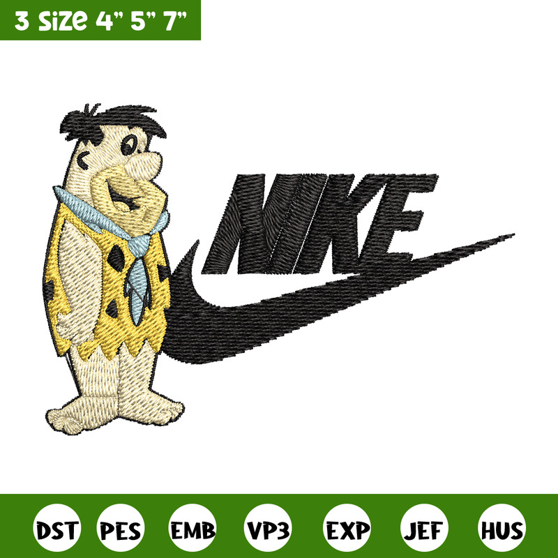 Fred Flintstone Nike Embroidery design, Fred Flintstone Embroidery, Nike design, Embroidery file, Instant download..jpg