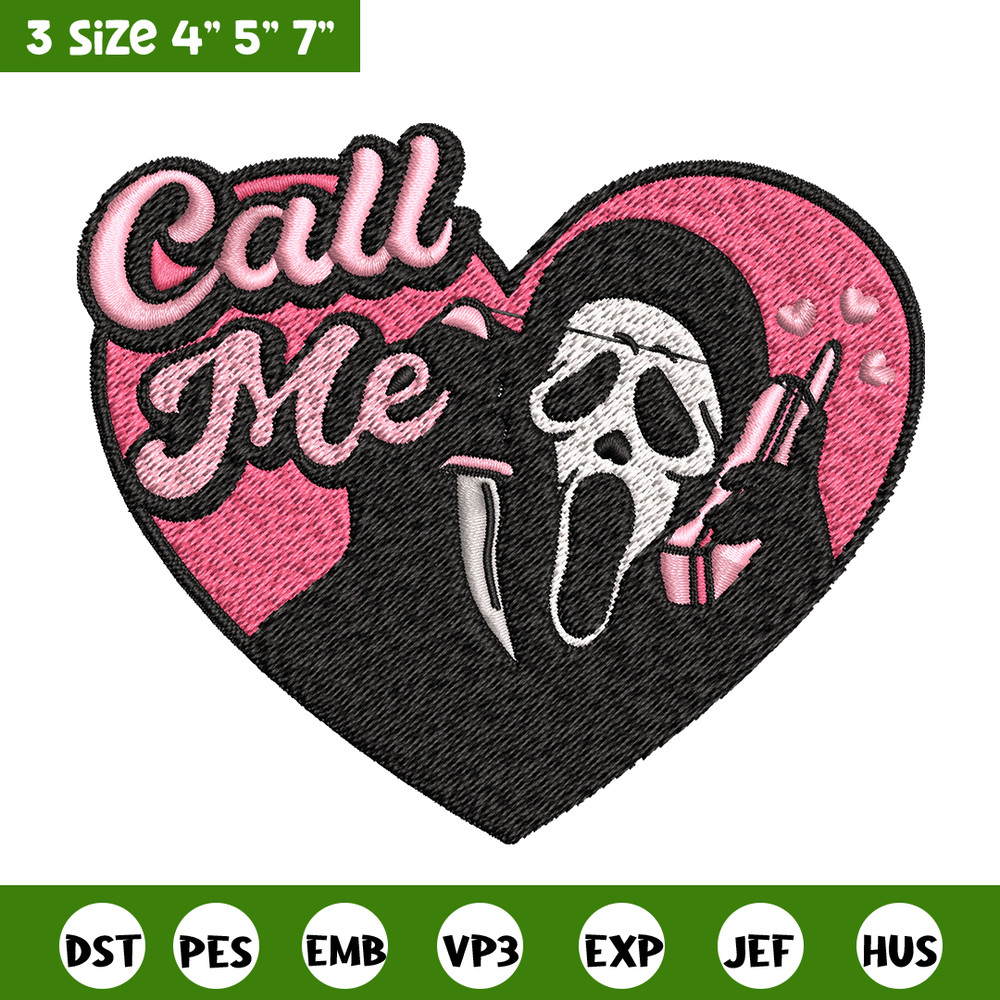 Ghostface Scream Embroidery design, Horror Embroidery, Embroidery File, logo design, logo shirt, Digital download..jpg