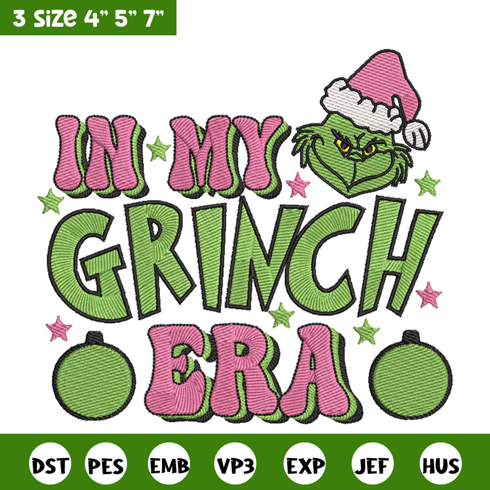 Grinch era embroidery design, Grinch embroidery, Chrismas design,Embroidery shirt, Embroidery file, Digital download.jpg