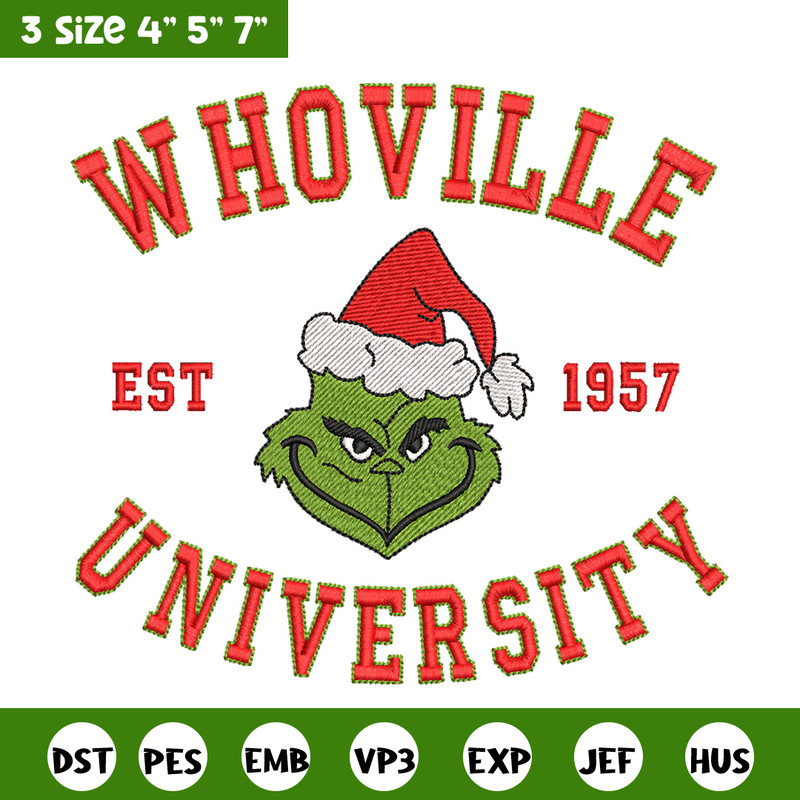 Grinch est1957 embroidery design, Grinch embroidery, Chrismas design, Embroidery shirt, Embroidery file,Digital download.jpg