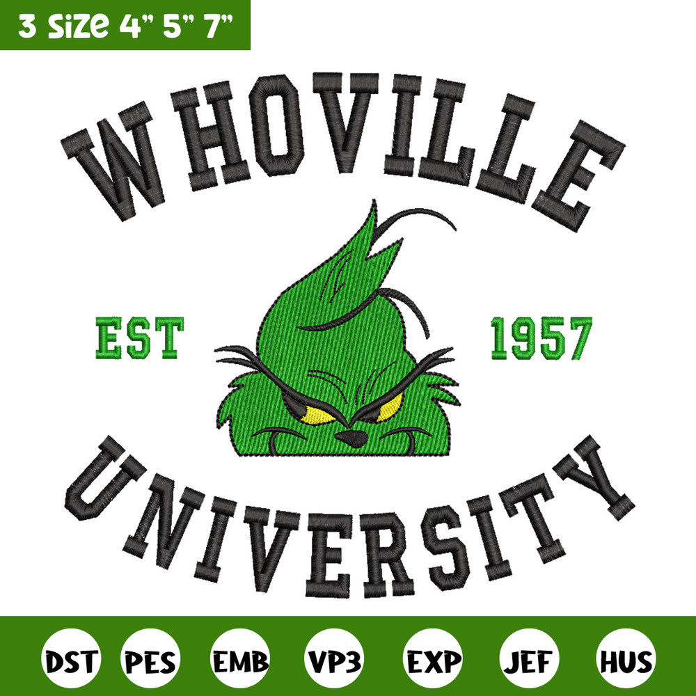 Grinch est1957 embroidery design,Grinch embroidery, Chrismas design, Embroidery file, Embroidery shirt, Digital download.jpg