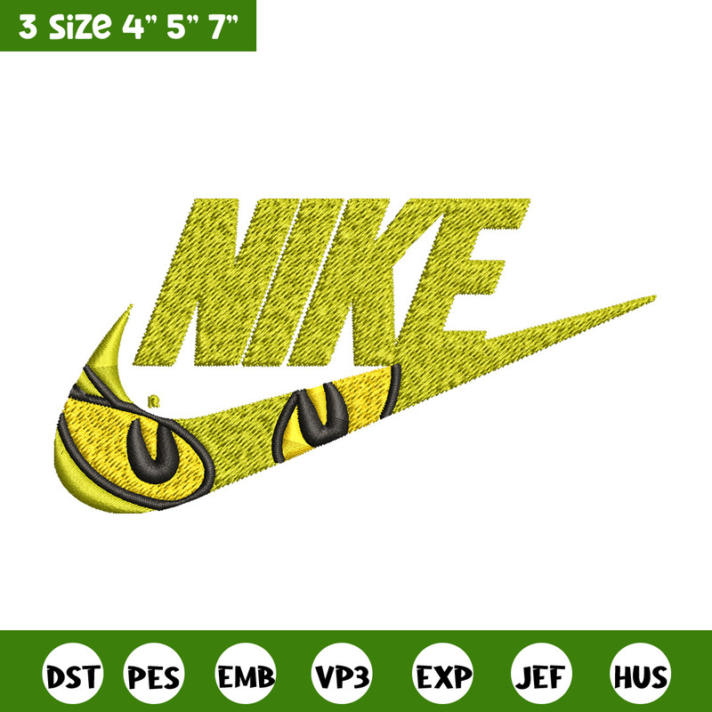 Grinch eyes nike Embroidery Design, Nike Embroidery, Brand Embroidery, Embroidery File, Logo shirt, Digital download.jpg