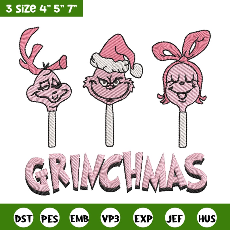 Grinchmas embroidery design, Grinch embroidery, Chrismas design, Embroidery shirt, Embroidery file, Digital download.jpg