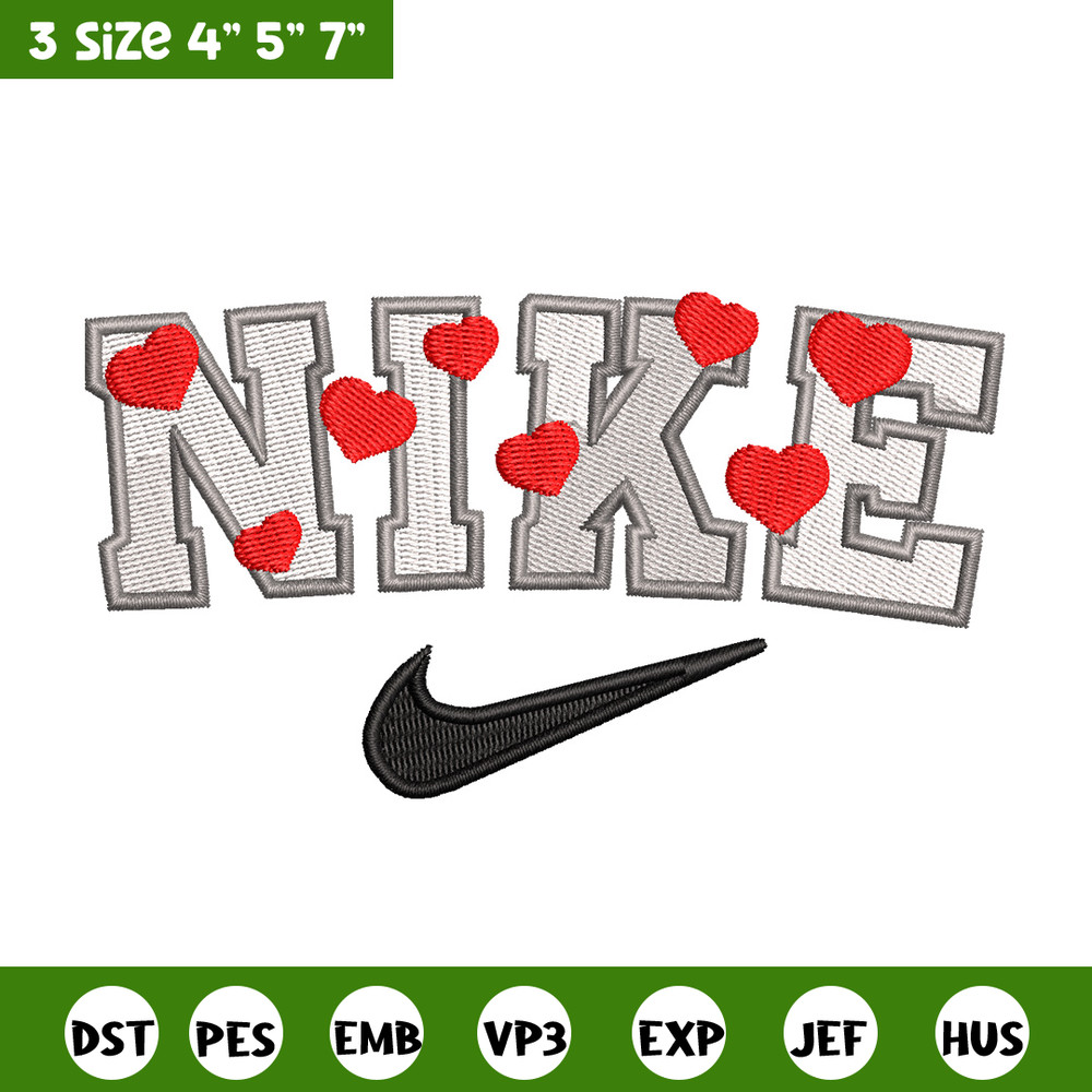 Heart nike embroidery design, Heart embroidery, Nike design, Embroidery shirt, Embroidery file,Digital download.jpg