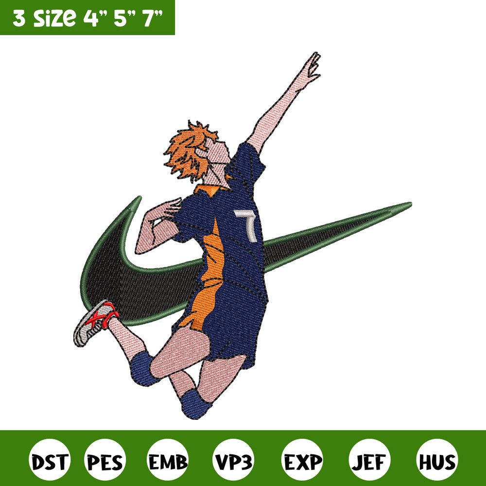 Hinata Shouyou Nike embroidery design, haykiuu embroidery, Nike design, anime design, anime shirt, Digital download.jpg