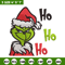 Ho Ho Ho The Grinch Embroidery design, Grinch Embroidery, logo design, Embroidery File, logo shirt, Instant download.jpg
