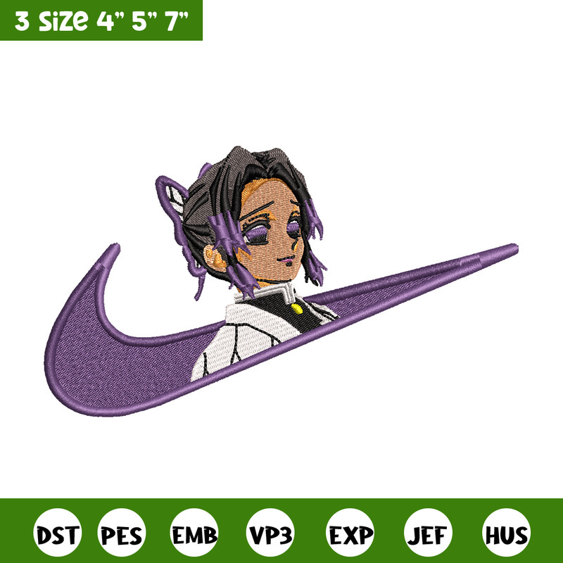 Kochou Shinobu Nike embroidery design, Kimetsu no Yaiba embroidery, Nike design, anime design, Digital download.jpg