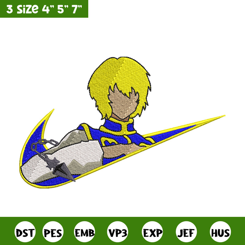 Kurapika Nike embroidery design, Hunter x hunter embroidery, Nike design, anime design, anime shirt, Digital download.jpg