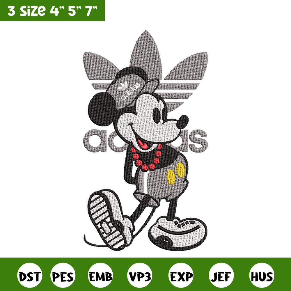 Mickey grey adidas Embroidery Design, Adidas Embroidery, Brand Embroidery, Embroidery File, Logo shirt, Digital download.jpg