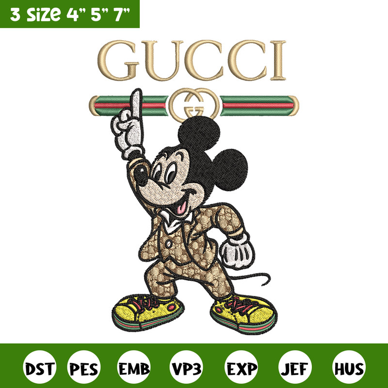 Mickey gucci Embroidery Design, Gucci Embroidery, Embroidery File,Logo shirt, Sport Embroidery, Digital download.jpg