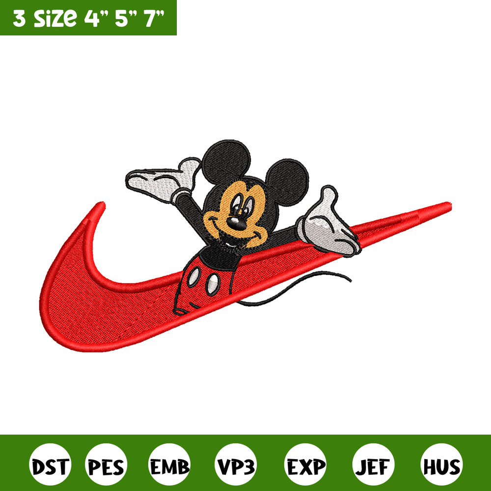 Mickey mouse Nike embroidery design, Disney embroidery, Nike design, cartoon design, cartoon shirt, Digital download.jpg
