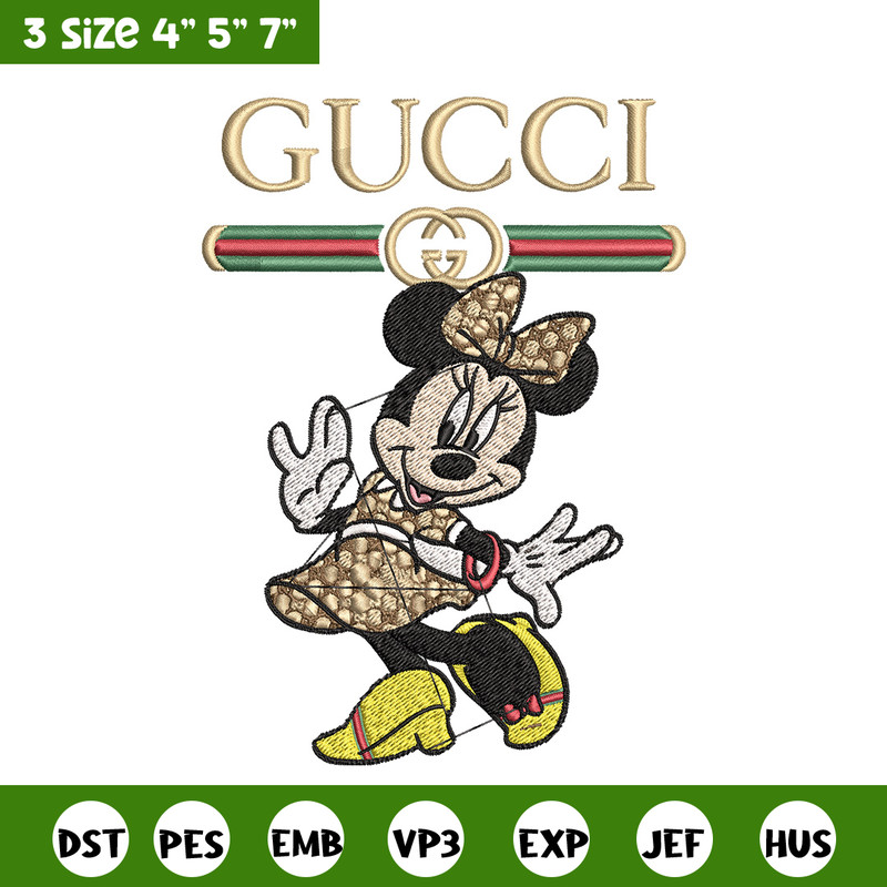 Minnie Embroidery Design, Gucci Embroidery, Brand Embroidery, Logo shirt, Embroidery File, Digital download.jpg