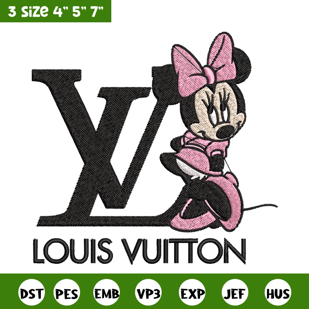 Minnie louis vuitton Embroidery Design, Lv Embroidery, Embroidery File, Disney Embroidery, Logo shirt, Digital download.jpg