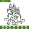 Mom and Dad Bluey Coloring Pages Embroidery, Bluey Embroidery, Embroidery File, cartoon design, Digital download..jpg