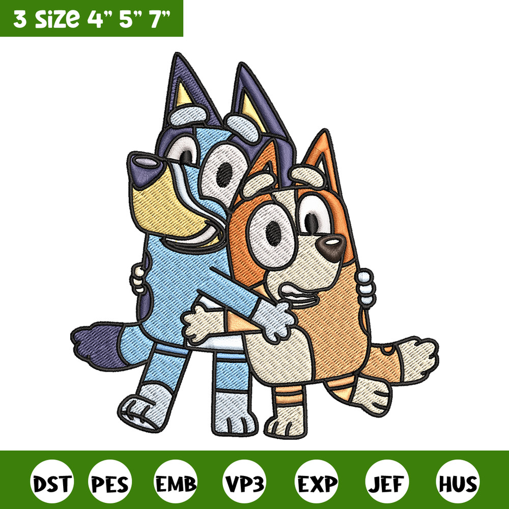 Mom and Dad Bluey Embroidery, Bluey Embroidery, Embroidery File, cartoon design, cartoon shirt, Digital download..jpg