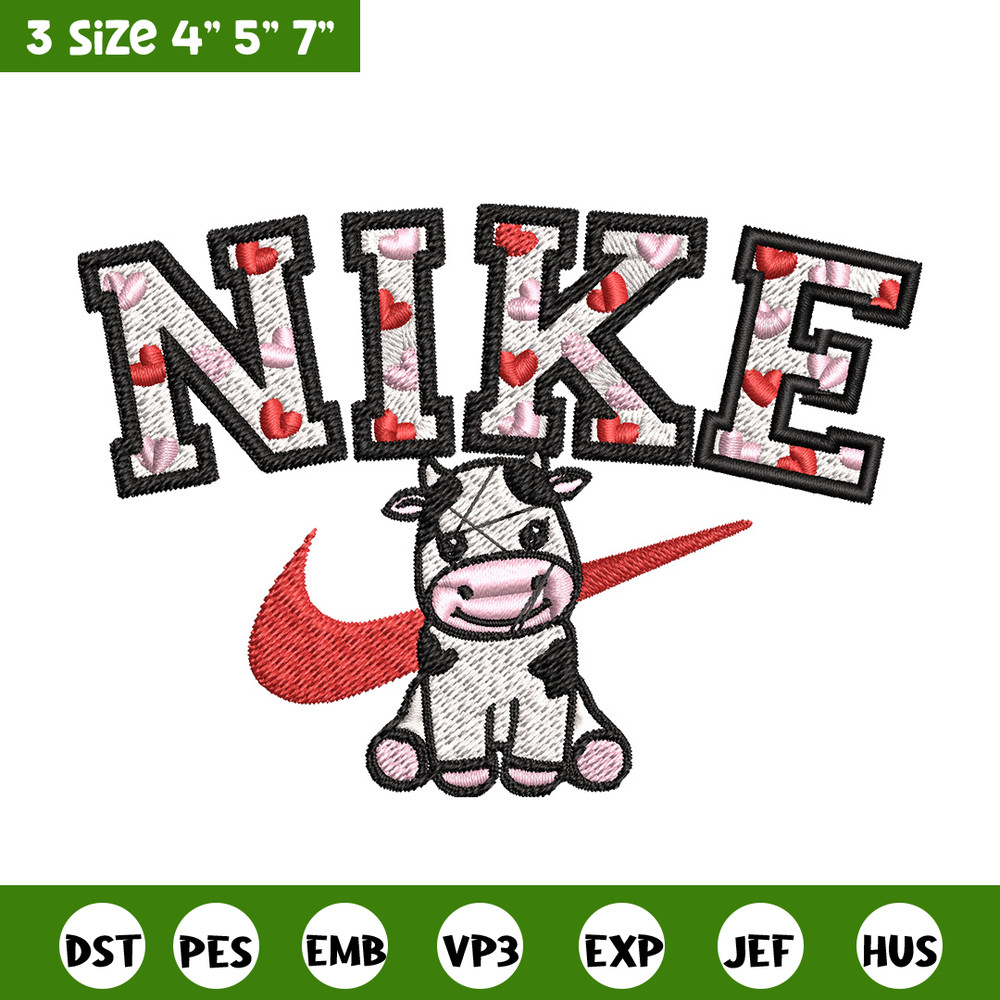 Nike cute cow Embroidery Design, Brand Embroidery, Nike Embroidery, Embroidery File, Logo shirt, Digital download.jpg