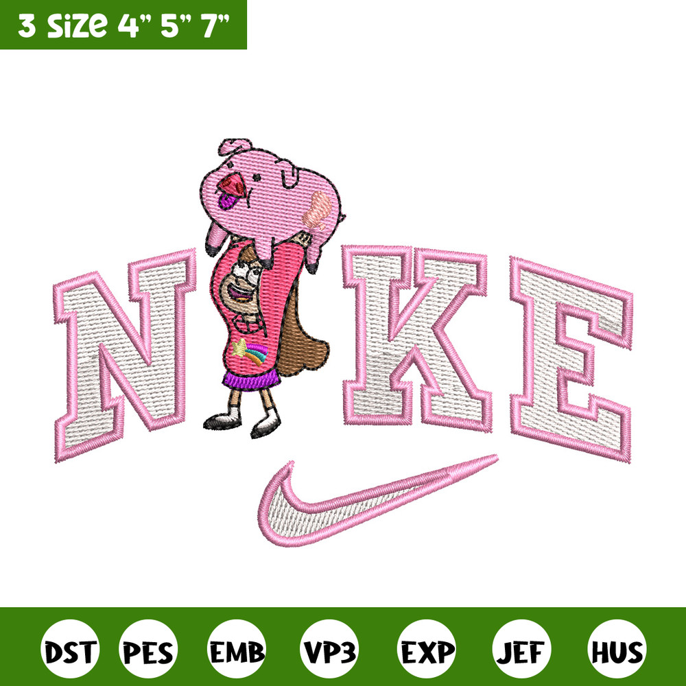 Nike girl pig embroidery design, Nike embroidery, Nike design, Embroidery shirt, Embroidery file,Digital download.jpg